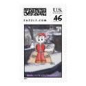 CliptSantaGardenSnow, www.zazzle.com/moondial* postage