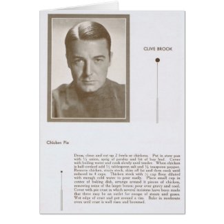 Clive Brook Chicken Pie recipe Greeting Cards