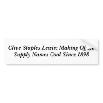 Clive Staples Lewis bumper stickers by e_the_g Clive Staples Lewis bumper stickers