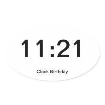 Clock Birthday Sticker 11:21