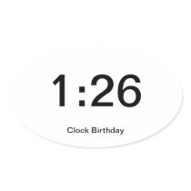 Clock Birthday Sticker 1:26