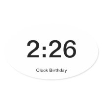 Clock Birthday Sticker 2:26