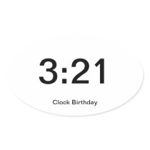 Clock Birthday Sticker 3:21