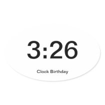 Clock Birthday Sticker 3:26