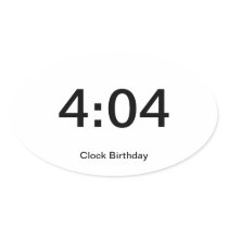 Clock Birthday Sticker 4:04