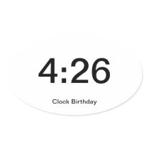 Clock Birthday Sticker 4:26
