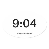 Clock Birthday Sticker 9:04