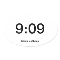 Clock Birthday Sticker 9:09