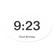 Clock Birthday Sticker 9:23