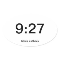 Clock Birthday Sticker 9:27