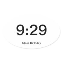Clock Birthday Sticker 9:29