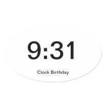 Clock Birthday Sticker 9:31