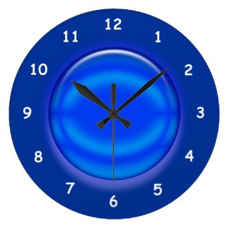 Clock - Blue 3D disk clock