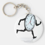 Clock character running key chain
