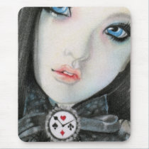 Clock doll face fantasy Mousepad mousepads