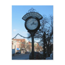 Clock, Downtown Marshall, Michigan postcards by PresidentKristen22 Clock, Downtown Marshall, Michigan postcards