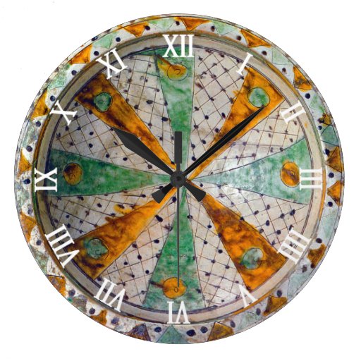 CLOCK FLOATING NUMBERS AND PERSIAN CERAMICS Zazzle
