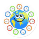 Clock Globe stickers