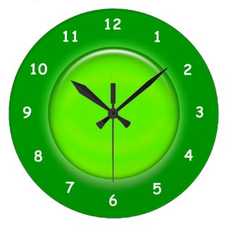 Clock - Green 3D disk