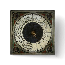 Clock in the Duomo by Paolo Uccello Pinback Buttons
