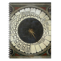 Clock in the Duomo by Uccello, Renaissance Art Spiral Notebooks