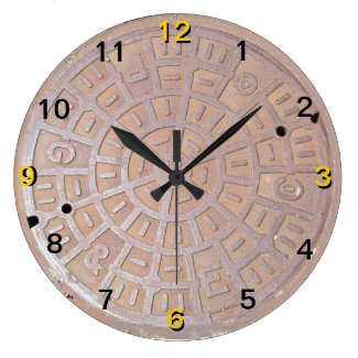 Clock - Manhole cover