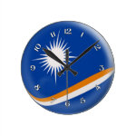 Clock Marshall Island flag Bubble Design Clock Marshall Island flag Bubble Design