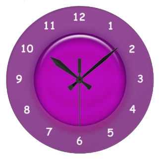 Clock - Purple 3d Disk