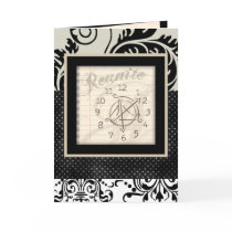 Clock Reunion Invitations cards