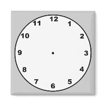 Clock template magnet