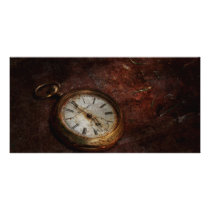 Clock - Time waits Photo Greeting Card