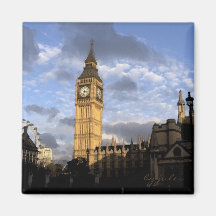Clock Tower Fridge Magnet