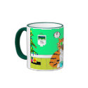 Clock Watcher, Waiting for Santa mugs by PS_DESIGNS Clock Watcher, Waiting for Santa mugs