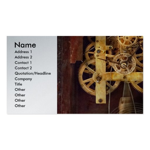 Clockmaker - The Mechanism Business Card Templates