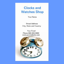 clocks and watches shop business cards