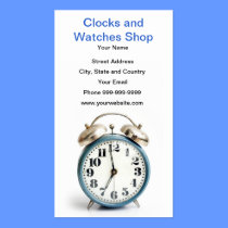 clocks and watches shop business cards
