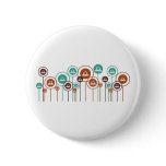 Clocks Daisies Pinback Button