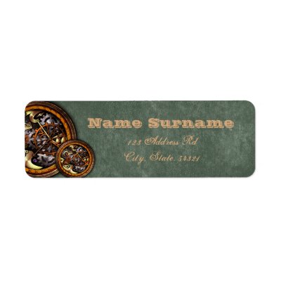 Clockwork and Leather, address labels