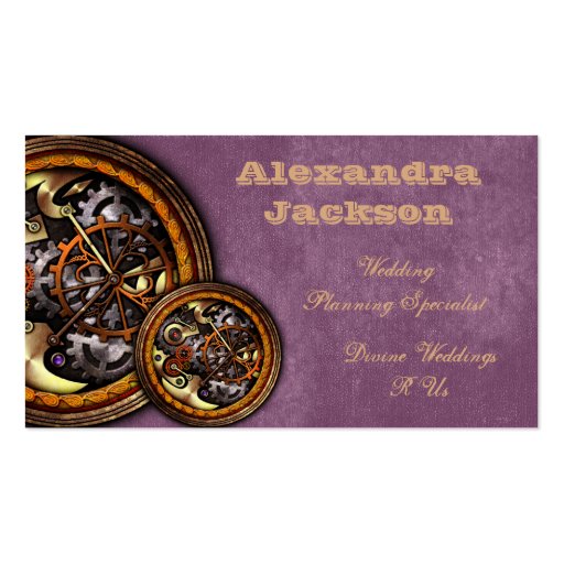 Clockwork and Leather, Business Card (front side)