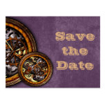 Clockwork and Leather, save the date. postcards