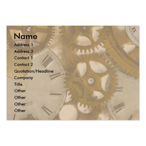 Clockwork Business Card (front side)
