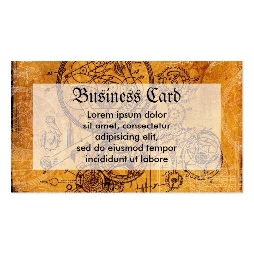 Clockwork Collage Business Card Templates (front side)