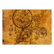 Clockwork Collage Greeting Cards