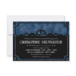 Clockwork Silhouette, 3.5"x5" engagement Personalized Invites