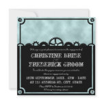 Clockwork Silhouette, 5.25"x5.25" engagement Personalized Invitations