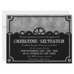 Clockwork Silhouette, 6.5"x8.75" engagement Invite