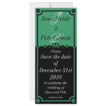 Clockwork silhouette, save the date announcement