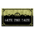 Clockwork Silhouette, save the date mini cards profilecard