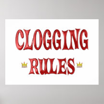 Clogging Rules Poster