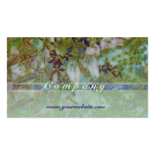 Cloisonne Green Garden Business Card (back side)